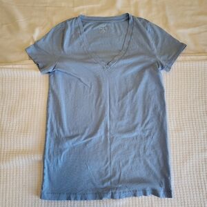 J. Crew Factory | Artist Slub Cotton V-Neck Tee (Blue)